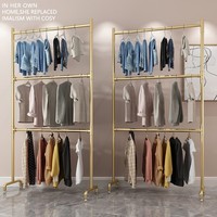 Changyi MM-036 Étagère à vêtements moderne à trois niveaux, détachable, pliable, en métal, murale, multifonctionnelle, gain de place