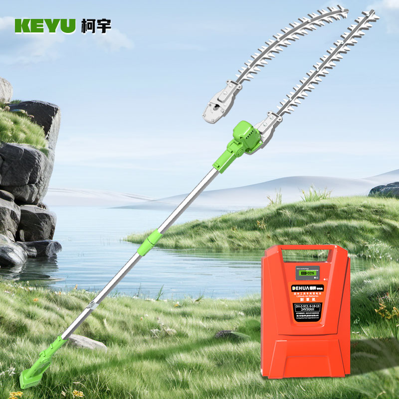 KEYU UN460WDZ 300 мм беспроводной 12 вольт с двойным лезвием промышленный синий картон хедж-триммер для левой руки пользователей 1 год гарантии