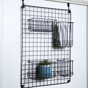 Fashion Black Metal Storage & Container on Wall Use for Bathroom Wall Organizer - Product Image 1