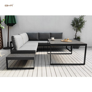 Mobilier d'extérieur <span class=keywords><strong>en</strong></span> aluminium BHR ensemble <span class=keywords><strong>de</strong></span> canapés <span class=keywords><strong>de</strong></span> <span class=keywords><strong>jardin</strong></span> <span class=keywords><strong>en</strong></span> forme <span class=keywords><strong>de</strong></span> L ensemble <span class=keywords><strong>de</strong></span> canapés <span class=keywords><strong>de</strong></span> <span class=keywords><strong>salon</strong></span> d'angle d'extérieur avec table à manger - Product Image 2