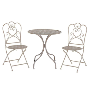 Sets <span class=keywords><strong>de</strong></span> Table et chaises <span class=keywords><strong>de</strong></span> bistrot en métal, liquidation Vintage, bon marché, 3 pièces, meubles d'extérieur <span class=keywords><strong>de</strong></span> <span class=keywords><strong>jardin</strong></span>, Patio - Product Image 1