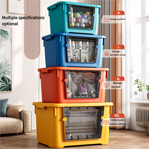 Thùng nhựa đựng đồ cỡ lớn, có cửa sổ mở phía trước, sản xuất trực tiếp tại nhà máy, dùng để đựng quần áo trẻ em, đồ chơi và đồ dùng giường ngủ - Product Image 4