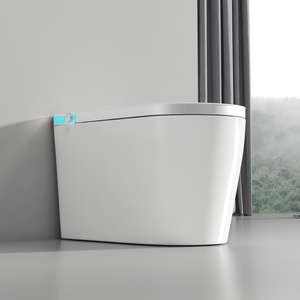 Toilet Pintar Gantung Dinding CE Europe, Bentuk Panjang, dengan Bidet Otomatis, Saluran Pembuangan S-Trap, dan Kontrol Jarak Jauh - Product Image 2