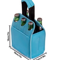 Sac isotherme personnalisé en aluminium et polyester pour 6 bouteilles ou canettes, porte-boissons, porte-vin et bière, vente en gros
