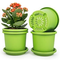 Pots de fleurs ronds modernes en plastique pour pépinières intérieures et utilisation au sol – Jardinières durables en gros avec trous de drainage