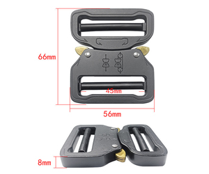 Nhiệm Vụ Nặng Nề Chiến Thuật Kép Ajustable Kim Loại Khóa Trung Tâm Phát Hành Khóa Dây Đeo Kim Loại Túi Clip Khóa Thay Thế - Product Image 6