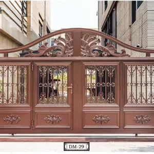 אירופאי סגנון מודרני בית גריל עיצובים מול יצוק דלת ברזל שער ראשי עבור גן