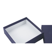 Emballage cadeau de luxe personnalisé avec logo, matériaux recyclés, doublure en éponge, carton, laminage mat, boîte rigide carrée pour collier et boucles d'oreilles