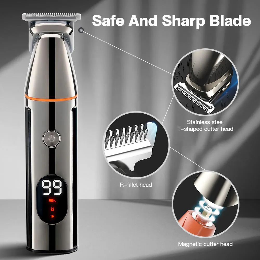 5 in1 Rechargeable Men's Hair Trimmers Clippers Electric Razor Shavers Cordless Body Face Beard Grooming Set