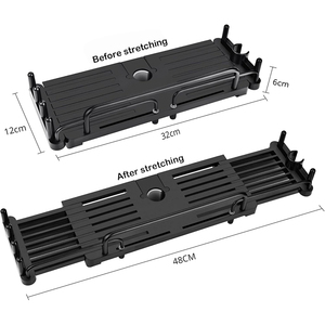 Étagère d'angle télescopique et extensible pour salle <span class=keywords><strong>de</strong></span> bain, panier <span class=keywords><strong>de</strong></span> douche suspendu, organisateur <span class=keywords><strong>de</strong></span> rangement pour rail <span class=keywords><strong>de</strong></span> douche - Product Image 6