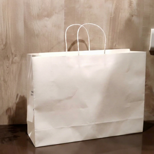 High Quality Luxury White <b>Paper</b> Shopping Bags for Boutique Apparel Floral and Premium Gift Packaging - Product Image 1