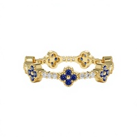 Cincin Minimalis Clover Perak Sterling S925 Terlaris dengan Zirkon Bertatahkan, Nuansa Mewah Vintage