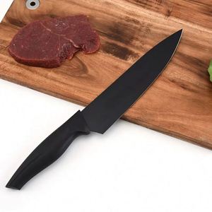 Couteaux de cuisine à marque privée, antiadhésifs, noirs, ensemble de 5 couteaux de cuisine en acier inoxydable avec éplucheur en céramique - Product Image 5