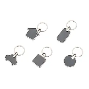 Porte-clés de voiture personnalisés Fournisseur d'usine Porte-clés en métal Fabricant de porte-clés gravé personnalisé Porte-clés vierge en acier inoxydable