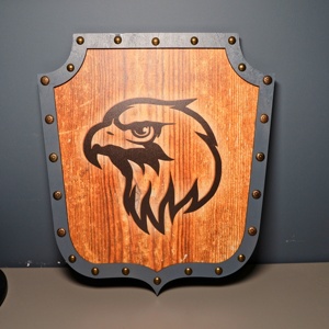 Bằng Gỗ Knight Shield Mảng Bám Phong Cách Thời Trung Cổ Bằng Gỗ Tường Đăng Home Office Wall Art Gỗ Tường Đăng Trang Trí - Product Image 5