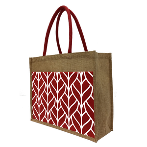 Bolsos de Yute Rojos, Fabricante de Bolsos Novation de la India con Bonitos Estampados a Precios Accesibles - Product Image 2