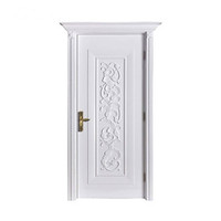 Portes d'entrée en chêne massif Porte d'entrée principale victorienne avec sculpture sur bois Design de pilier Roma