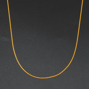 Collier minimaliste en or anti-ternissement 24 carats, chaîne en acier inoxydable de Dubaï pour femmes, hommes et filles - Product Image 2