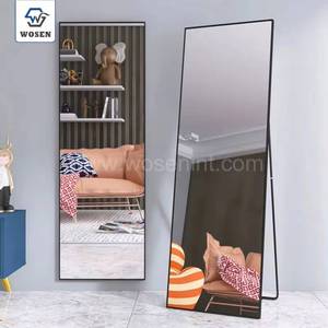 สินค้ามาแรงปี 2025 กระจกตกแต่งขายส่งแบบเต็มตัวติดผนังและพื้นพร้อมไฟ LED ดีไซน์ร่วมสมัย ขนาดสั่งทำได้ - Product Image 5