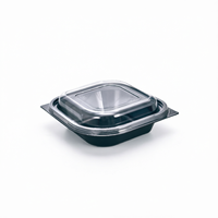 Boîte à pâtisserie en PET noir de qualité alimentaire pour chewing-gum et sushi, personnalisable, pour boulangerie, vente au détail, épicerie, supermarché, vente en gros