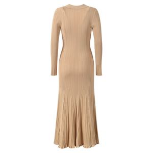 Di lusso di alta qualità <span class=keywords><strong>in</strong></span> oro <span class=keywords><strong>bottoni</strong></span> <span class=keywords><strong>in</strong></span> <span class=keywords><strong>maglia</strong></span> abiti 2025 donna primavera autunno elegante sirena manica lunga Maxi <span class=keywords><strong>abito</strong></span> Vestidos - Product Image 2