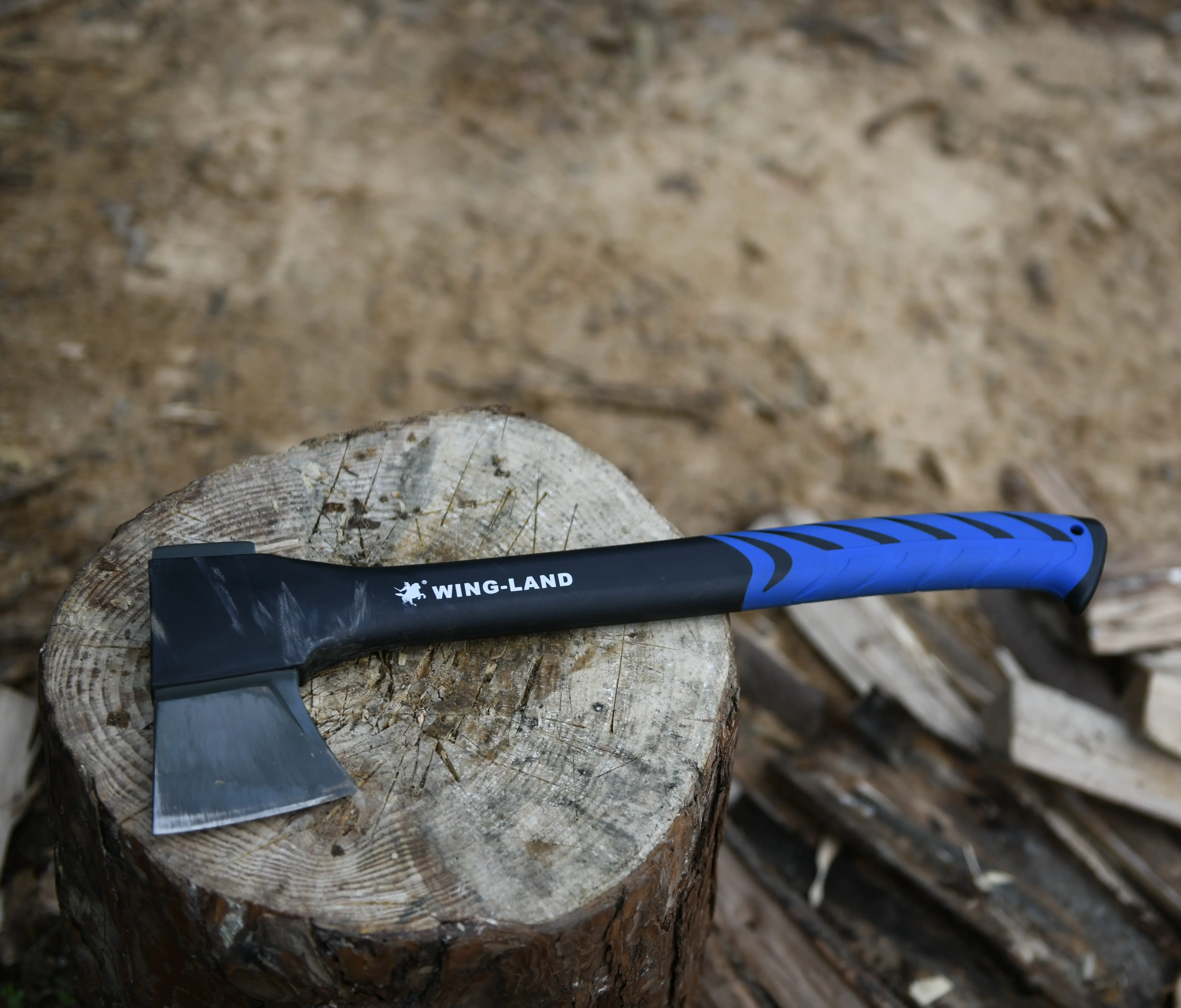 Hacha de supervivencia para acampar de 23,5 ", hacha para dividir madera, hacha de fibra de vidrio, Mango antideslizante