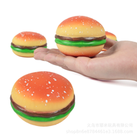 Jouet anti-stress personnalisable en gros en forme de hamburger à rebond lent