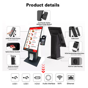 Chiosco Desktop da 15.6 Pollici per Ordinazioni Self-Service con Android 11 per Ristoranti Tavolo per Ordinazioni Display Menu Digitale Macchina per Self-Order - Product Image 5