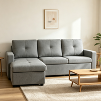 Canapé-lit moderne extensible, mobilier de salon, chaise longue gain de place avec rangement pour hôtel et chambre à coucher