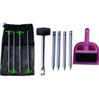 Pelle à poussière et brosse en caoutchouc personnalisée pour marteau Kit d'accessoires pour tente de camping avec piquets pour tente