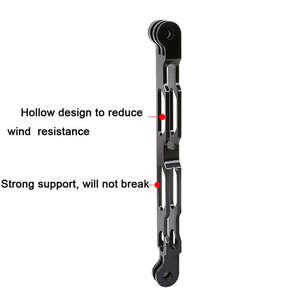 Support de caméra sport en alliage d'aluminium léger à conception creuse et faible résistance au vent, bras d'extension invisible pour casque GoPro - Product Image 5