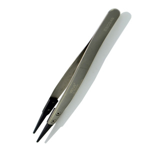 Vetus ESD Tweezers ESD249 Antistatic Flat Nose Stainless Steel <b>Precision</b> <b>Tool</b> - Product Image 4