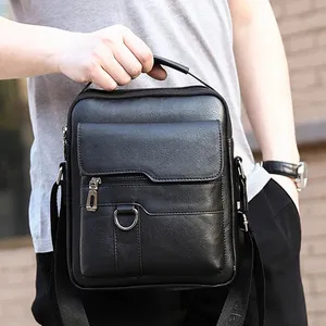Sac messager en cuir PU noir pour homme <span class=keywords><strong>Vicuna</strong></span> – Style vintage très tendance, sac à bandoulière durable et élégant - Product Image 6