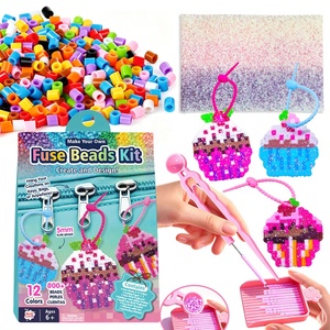 Mega Paquete de 1000 Piezas de Cuentas Brillantes de 5mm, 12 Colores, Cuentas para Arte Pixelado con Tableros de Clavijas, <span class=keywords><strong>Juguete</strong></span> Creativo para Niñas - Product Image 1