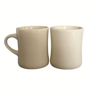 350ML 12Oz Cream <b>Yellow</b> Waist Slimming Mug Korean Retro Cartoon Ceramic Cup Custom Logo Printing Event Gift <b>Coffee</b> Mug - Product Image 1