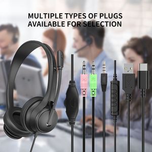 Tai nghe có dây kinh doanh sinh viên thi điều hành đặc biệt gắn đầu USB Tai nghe máy tính nghe HEADWORN Tai nghe có dây - Product Image 6