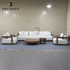 फैक्टरी कई डिजाइनों सहा आधुनिक आउटडोर सागौन सोफा सेट फर्नीचर ठोस टीक उद्यान सोफे - Product Image 3