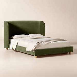 Modern Bedroom Furniture King <b>Queen</b> <b>Size</b> <b>Bed</b> Fabric Upholstered Soft <b>Bed</b> <b>Frame</b> - Product Image 4