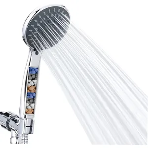 bathroom high pressure water saving abs Online Best Seller handheld High Pressure 5 Functions Handheld Shower Head
