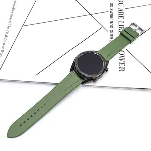 20mm 22mm Sport Waterproof FKM Tropic Rubber Smart Watch Strap Watchband For Seiko/Rolex/Casio/Huawei GT Watch Bands