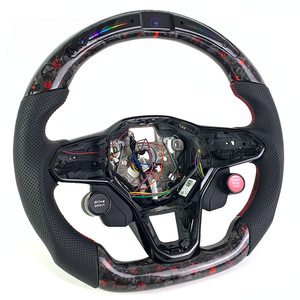 Volante Deportivo de Fibra de Carbono Forjado con Alcántara y LED para Volkswagen Golf MK8 Tiguan R, Interior Automotriz 2021 <span class=keywords><strong>2022</strong></span> 2023 2024 - Product Image 3