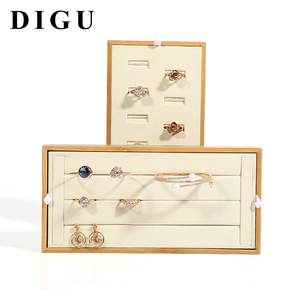 Khay Trưng Bày Trang Sức Bằng Gỗ Tùy Chỉnh DIGU, Khay Trưng Bày Trang Sức Đơn Giản, Mặt Dây Chuyền Hình Nhẫn Kim Cương, Thời Trang - Product Image 3