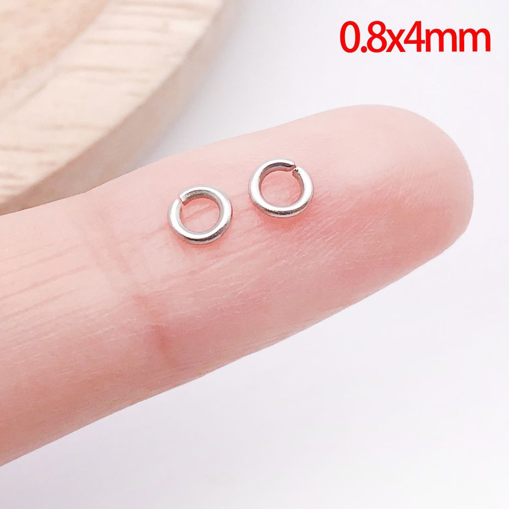 1 anillo de circuito cerrado de color acero de 0,8*4 mm - 0,05 g - 12601