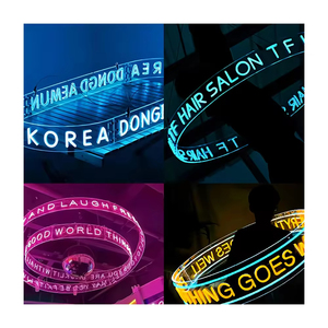 Letrero de luz de neón acrílico LED personalizado | Forma de arco de anillo circular colgante | Letrero de letra luminosa para decoración de pared - Product Image 4