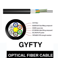 Kabel optik ABF saluran mikro HDPE panjang 1m luar ruangan 2-144 inti G652D Air Blown Fiber FTTH kabel Patch Qitian GCYFY