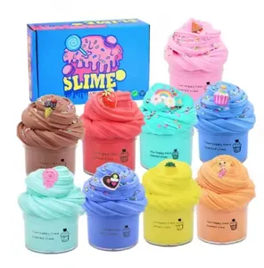 Groothandel Boter Diy Slijm Kit Pluizige Kinderen Modder Speelgoed Niet-Giftig Klei Puff Fluffy Slijm Kit Voor Kinderen Klaslokaal Feest