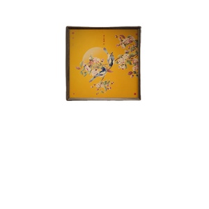 Peinture vintage de luxe en laiton couleur camélia, cadre en bois massif, design esthétique chinois pour la décoration intérieure Modèle : TBH0042 - Product Image 1