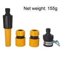 Matériel d'arrosage pour irrigation de jardin Pistolet d'arrosage direct Connecteur rapide à 4 points pour tuyau d'eau en plastique pour voiture