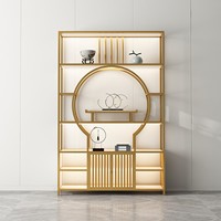 Étagère et vitrine à thé en fer forgé moderne, modulaire et réglable, avec design écologique pour la décoration de salle de thé