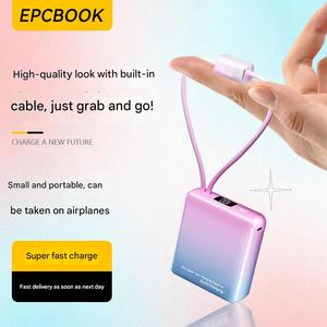 Offres Spéciales 10000mAh Power Bank 66W <span class=keywords><strong>Super</strong></span> rapide avec câble intégré Affichage numérique Alliage d'aluminium Mini Power Bank OEM Vente en gros - Product Image 6